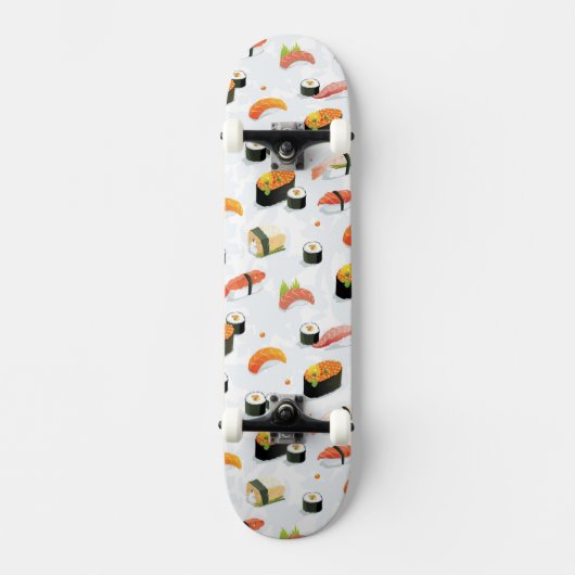 Japans voedsel: Sushi Pattern Skateboard (Voorkant)