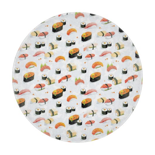 Japans voedsel: Sushi Pattern Snijplank (Voorkant)