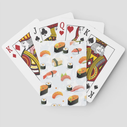 Japans voedsel: Sushi Pattern Speelkaarten (Achterkant)