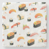 Japans voedsel: Sushi Pattern Stenen Onderzetter (Voorkant)