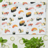 Japans voedsel: Sushi Pattern Theedoek (Gevouwen)
