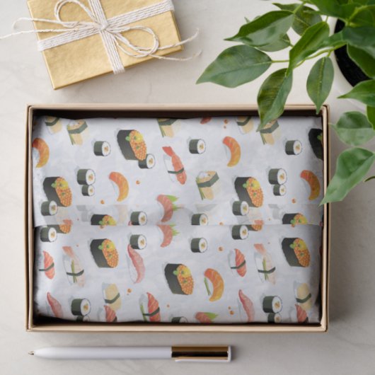 Japans voedsel: Sushi Pattern Tissuepapier (Geschenk)