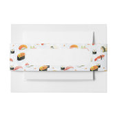 Japans voedsel: Sushi Pattern Uitnodigingen Wikkel (Voorkant Voorbeeld)