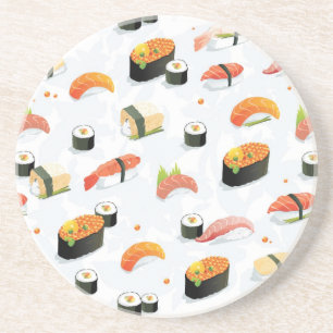 Japans voedsel: Sushi Pattern Zandsteen Onderzetter