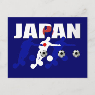 Japans voetbalspelers en voetbalfans cadeautjes briefkaart