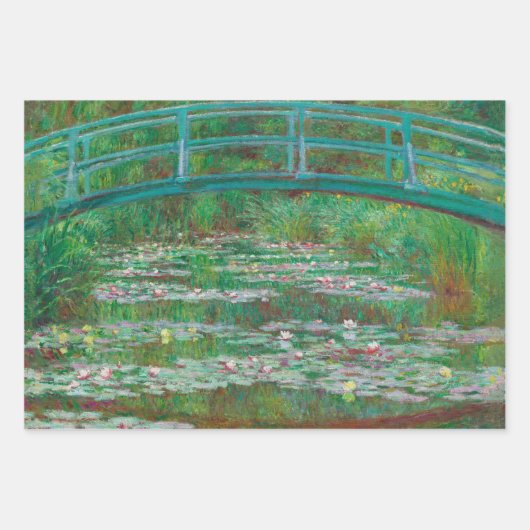 Japans voetganger Claude Monet Impressionist Inpakpapier Vel (Voorkant)