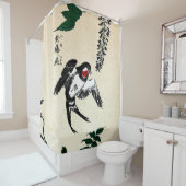  Japans Vogel en Wisteria Douchegordijn (In situ)