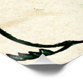  Japans Vogel en Wisteria Perfect Poster (Hoek)