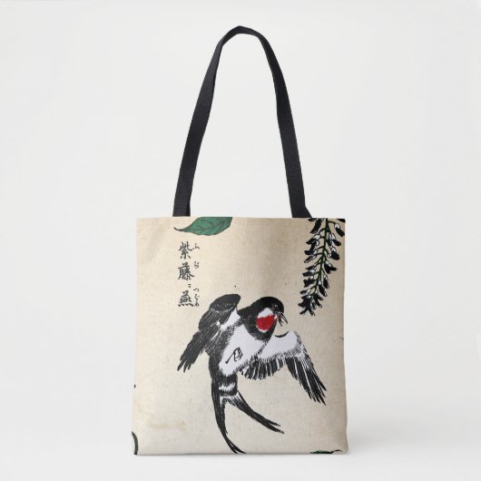  Japans Vogel en Wisteria Tote Bag (Voorkant)