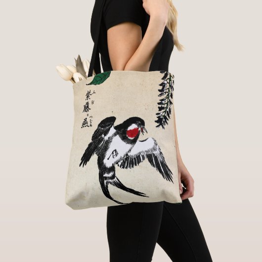  Japans Vogel en Wisteria Tote Bag (Dichtbij)