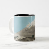 Japans Volcano Landscape Art Coffee Mok (Voorkant links)