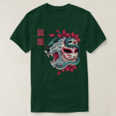 Japans voor Masker Kitsune Wolf Snake Japan Grafis T-shirt (Design voorkant)