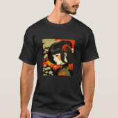 Japans Vrouw Geisha Samurai Retro  Kimon T-shirt (Voorkant)