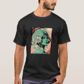 Japans Vrouw Geisha Samurai Retro Kimon T-shirt (Voorkant)