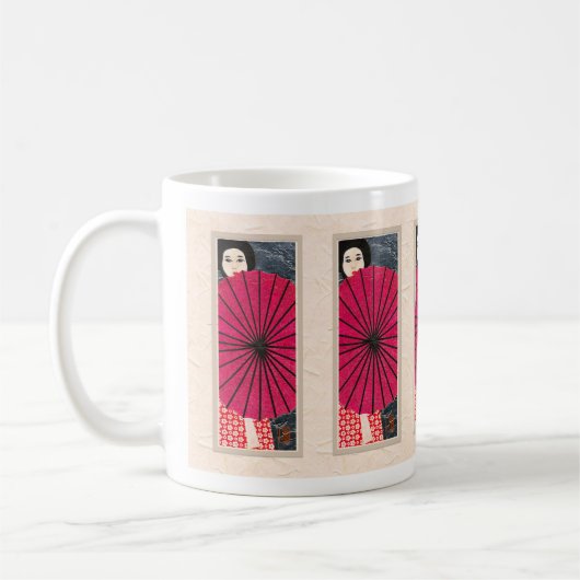 Japans Vrouw met Parasol Mok (Links)