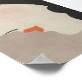 Japans Vrouw Portret  Kunst Poster (Hoek)