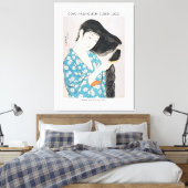 Japans Vrouw schoonheid - Goyō Hashiguchi Canvas Afdruk (Insitu (Slaapkamer))