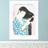 Japans Vrouw schoonheid - Goyō Hashiguchi Canvas Afdruk (Insitu (Houten vloer))