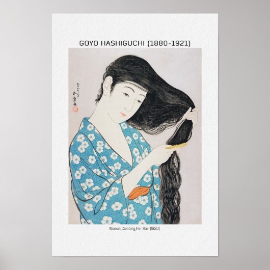 Japans Vrouw schoonheid - Goyō Hashiguchi Poster (Voorkant)
