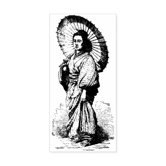  Japans Vrouwen illustratie Rubberstempel (Afrduk)