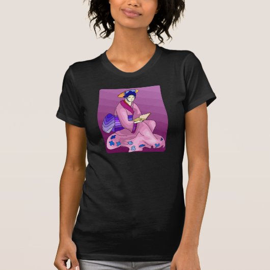 Japans vrouwenlezer t-shirt (Voorkant)
