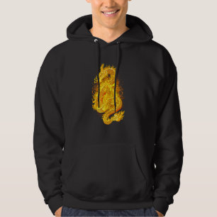 Japans vuur draak droevig esthetische edgy streetw hoodie