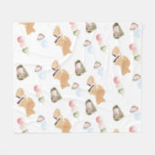 Japans Wagashi-patroon Fleece Deken (Voorkant (Horizontaal))