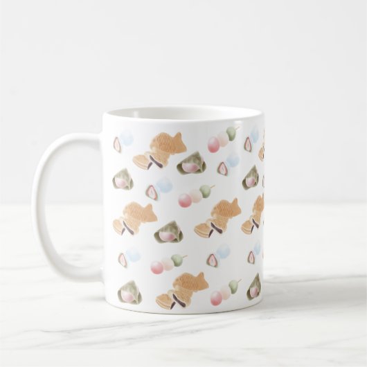 Japans Wagashi-patroon Koffiemok (Links)