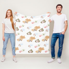 Japans Wagashi Pattern Fleece Deken