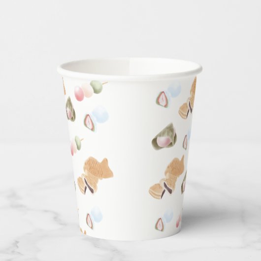 Japans Wagashi Pattern Papieren Bekers (Links)