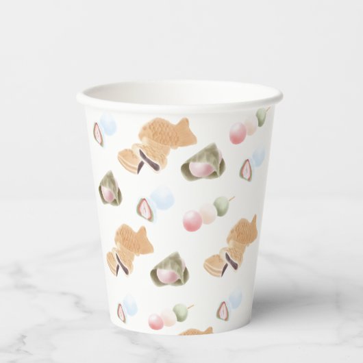 Japans Wagashi Pattern Papieren Bekers (Voorkant)