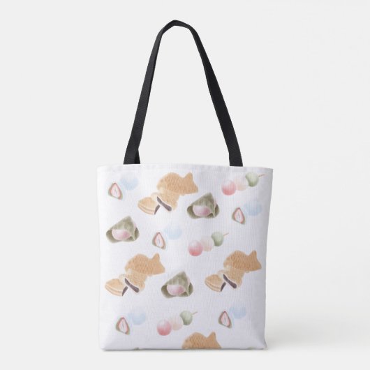 Japans Wagashi Pattern Tote Bag (Achterkant)