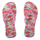 Japans wasbakje rood flesje origami Yuzen roze Teenslippers (Voetbed)