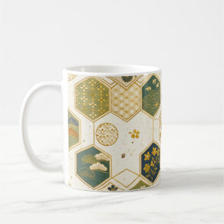 Japans Washi-papier Zeshoekig Patroon | Naadloos S Koffiemok