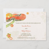 Japans washuwelijk sparen de datumuitnodigingen save the date (Achterkant)