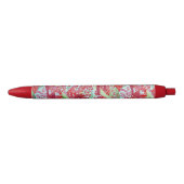 Japans waswerk Red Floral Origami Yuzen Pen (Voorkant)