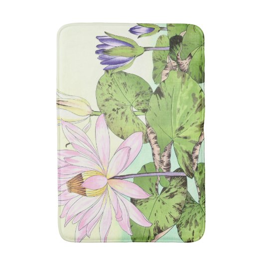 Japans water Lily Bloom Badmat (Voorkant Verticaal)