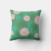 Japans waterlelie patroon kussen (Achterkant)