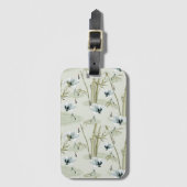 Japans Waterverf Aziatisch kunstvogelpatroon Bagagelabel (Voorkant (verticaal))