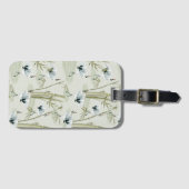 Japans Waterverf Aziatisch kunstvogelpatroon Bagagelabel (Voorkant (horizontaal))