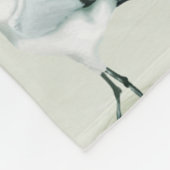 Japans Waterverf Aziatisch kunstvogelpatroon Fleece Deken (Hoek)