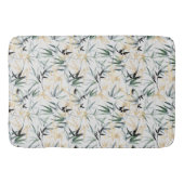 Japans Waterverf Gold Green Bamboe Patroon Badmat (Voorkant)