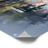 Japans Waterverf herfstmeer Poster (Hoek)