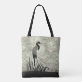 Japans waterverf kersenbloesem kraan tote bag (Achterkant)