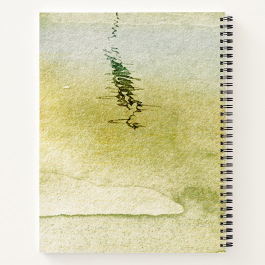 Japans waterverf man-pedaalboot notitieboek (Achterkant)