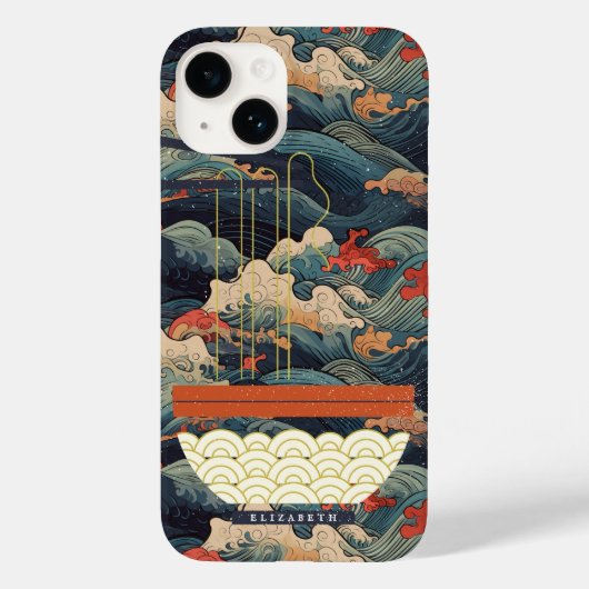 Japans Wave Monogram Ramen Case-Mate iPhone Case (Achterkant)