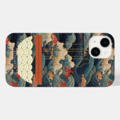 Japans Wave Monogram Ramen Case-Mate iPhone Case (Achterkant (horizontaal))