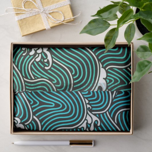 JAPANS WAVE PATTERN-weefselpapier Tissuepapier (Geschenk)