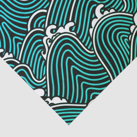 JAPANS WAVE PATTERN-weefselpapier Tissuepapier (Detail)