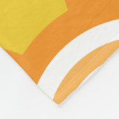 Japans Wave Seigaiha Patroon Geel Sinaasappel Fleece Deken (Hoek)